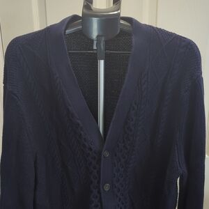 GAP Navy Blue Men's Cardigan Sweater
